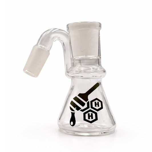 Honeybee Herb Beaker Base Glass Swan Arm Mini Dry Ash Catcher