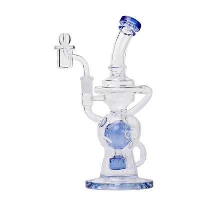 Human Grade 10" Swiss Rig Glass Recycler Water Pipe