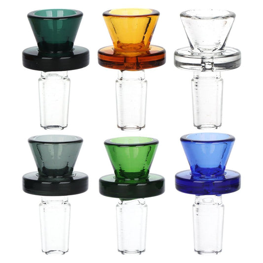 6CT Bundle - Ringed Herb Slide - 14mm Male / Assorted Colors
