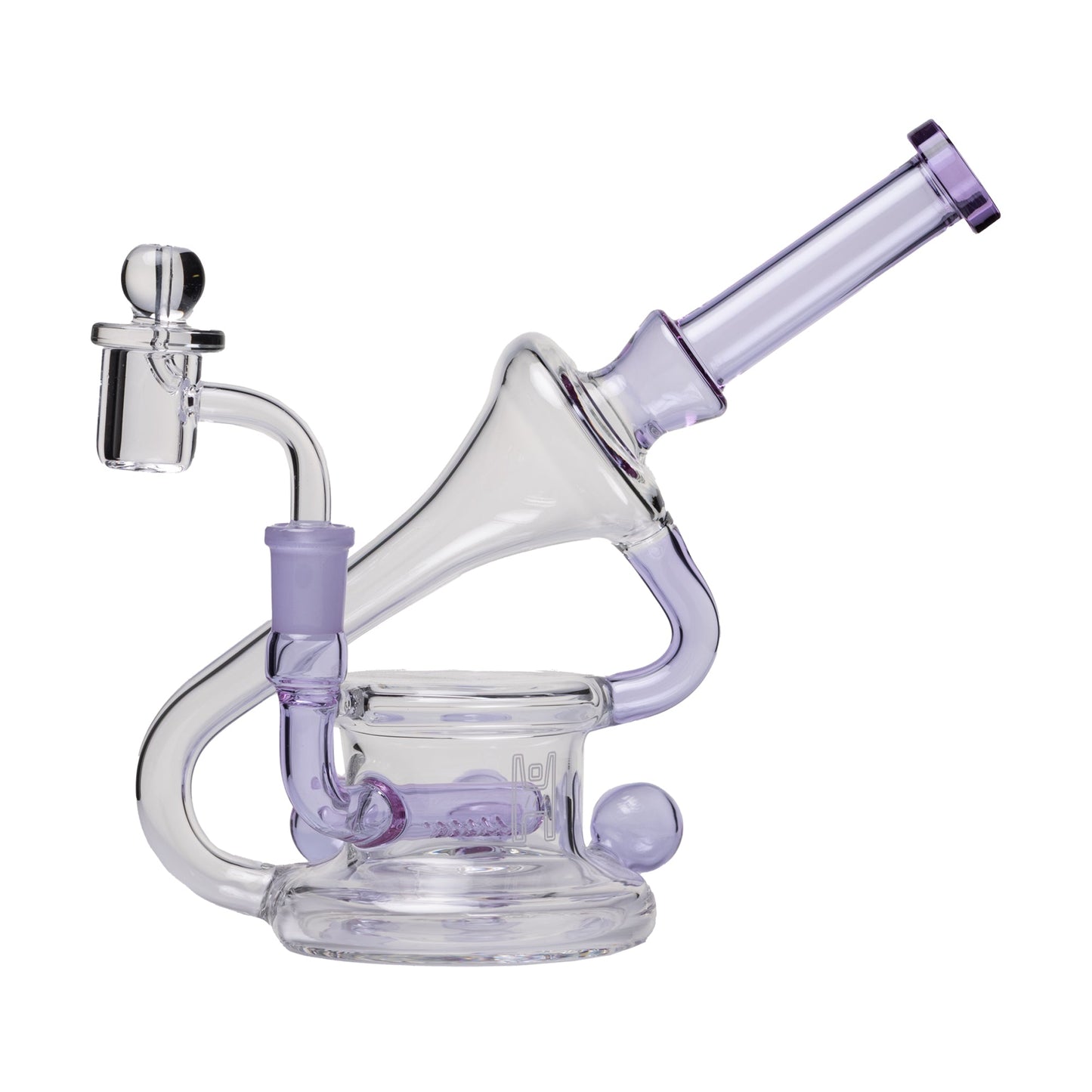 Human Grade 7.5" Recycler 45 (Triple Marble) Glass Rig