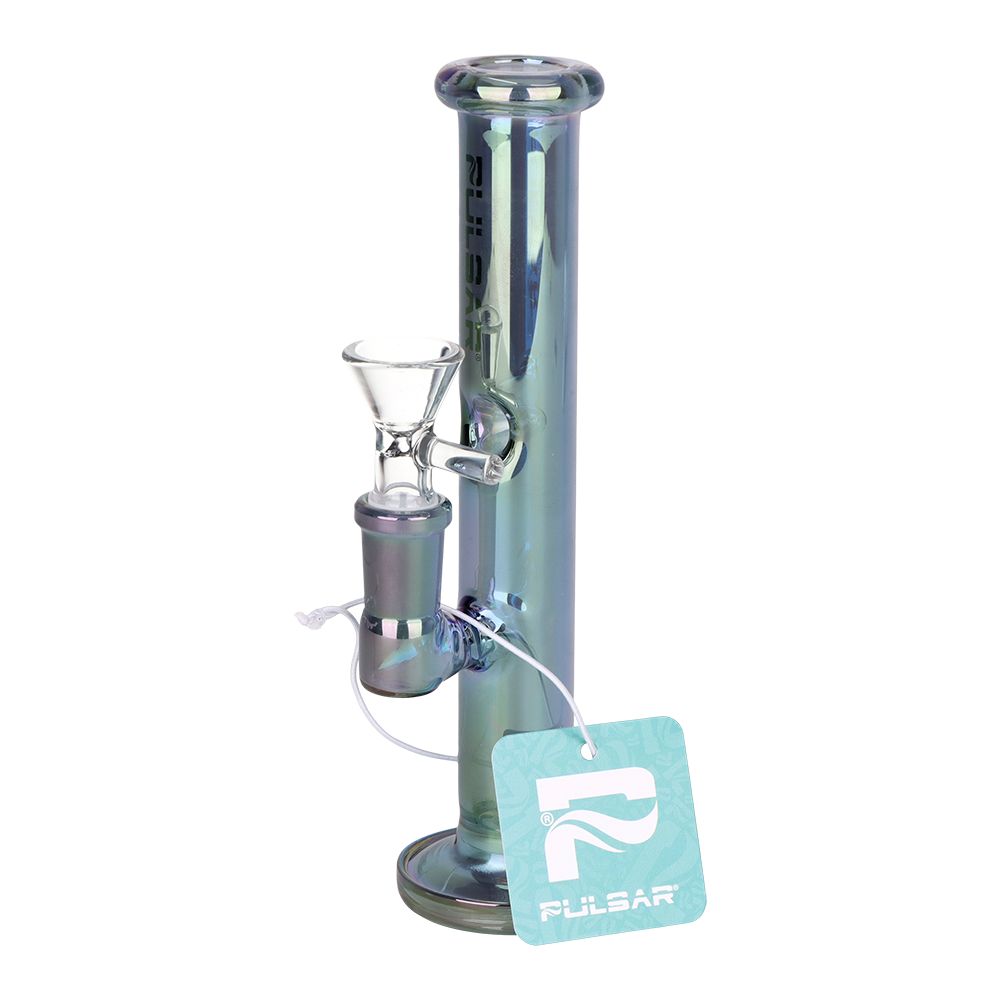 3CT Bundle - Pulsar Mini Straight Tube Glass Water Pipe - 7" / 14mm F