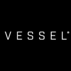 Vessel logo on a black background