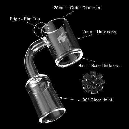 Honey Disc Quartz Banger - 90° Degree | YL