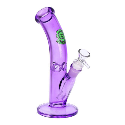 SeshGear Lean Back Bent Tube Colored Glass Water Pipe | 9" | 14mm F