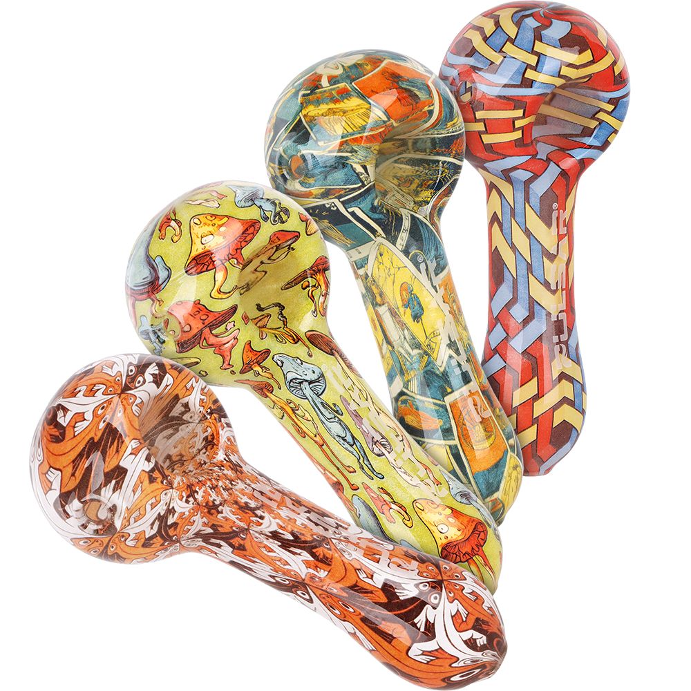 Pulsar Inside Print Glass Spoon Pipe | 4.75"