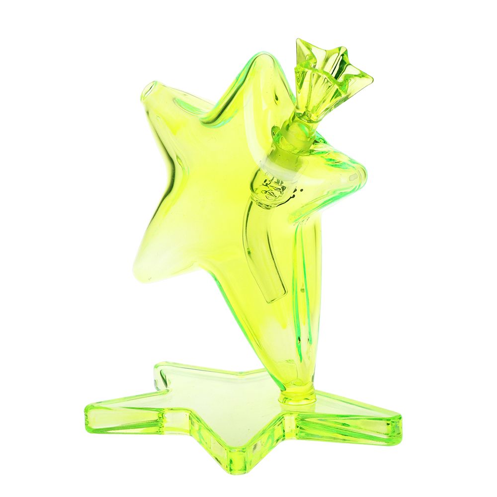 Pulsar Star Power Glass Water Pipe - 6.5" / 14mm F / Green