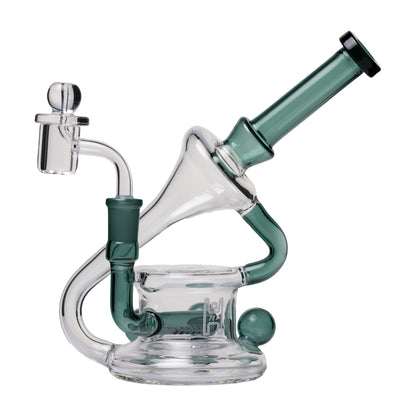 Human Grade 7.5" Recycler 45 (Triple Marble) Glass Rig