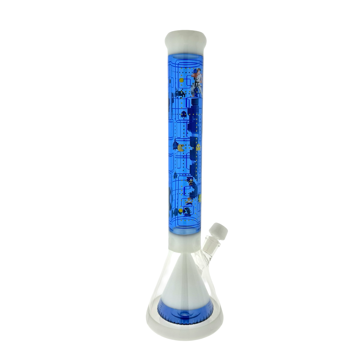 MAV 18" pyramid beaker bong game time mav with 7 hole pro bowl