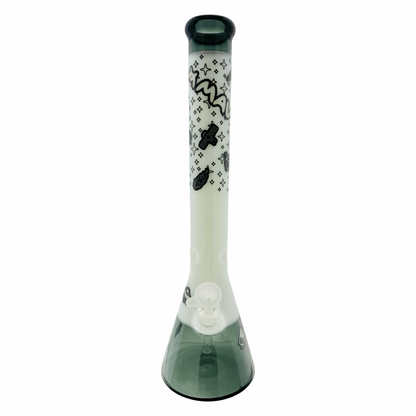 MAV 18" 5mm Classic Beaker Glow in the Dark Lost in Space full white float Sleeve