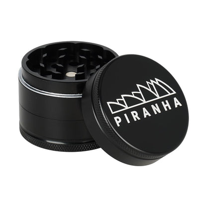 6CT BOX - Piranha Grind-and-Store Aluminum Grinder - 3pc / 2" / Black