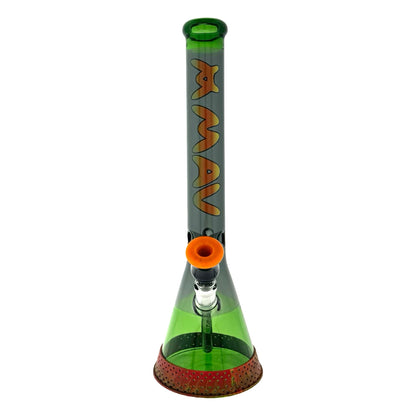 MAV 18" Color Float Beaker Bong Forest Smoke Rasta Slab Matching Limited