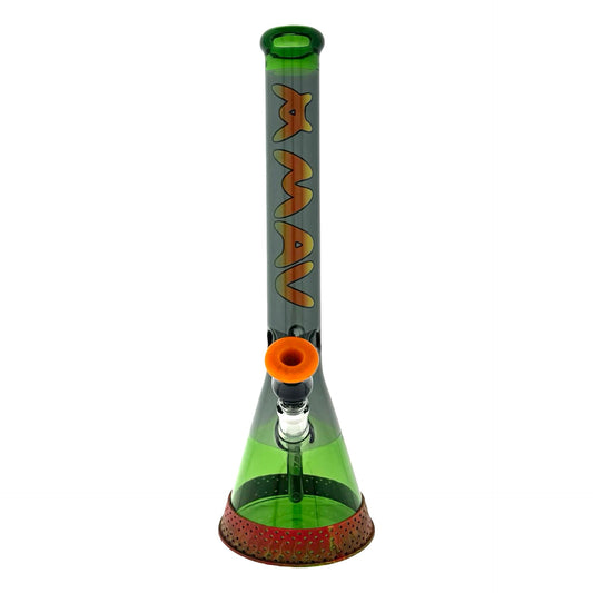 MAV 18" Color Float Beaker Bong Forest Smoke Rasta Slab Matching Limited