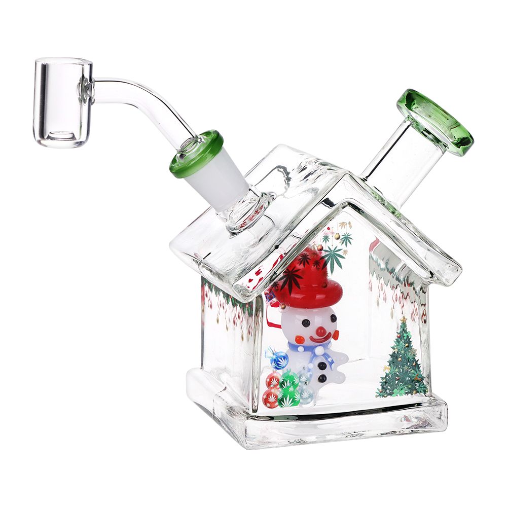 Pulsar Christmas House Party Glass Dab Rig - 4.5" / 14mm F
