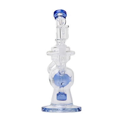 Human Grade 10" Swiss Rig Glass Recycler Water Pipe