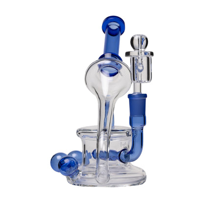 Human Grade 7.5" Recycler 45 (Triple Marble) Glass Rig