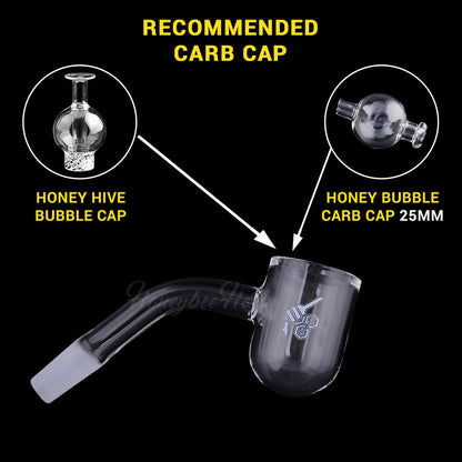 Honey Bevel Bowl Quartz Banger - 45° Degree | YL