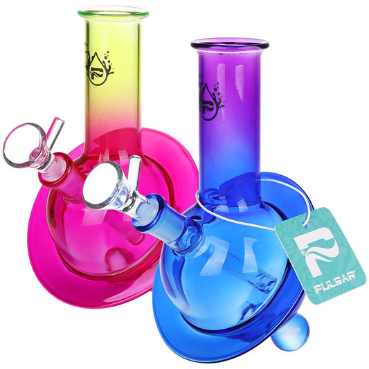 2CT Bundle - Pulsar Rings of Uranus Glass Water Pipe - 6.5" / 14mm F / Assorted Colors