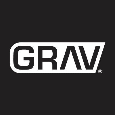 Black background with 'GRAV' logo in white